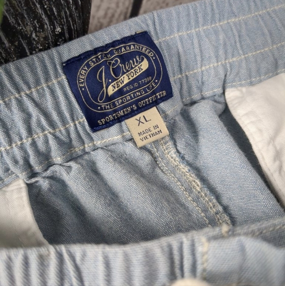 J. Crew drawstring elastic zipper casual pants with pockets light blue XL - Picture 4 of 12